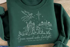 Heaven Touched Earth Nativity Christmas PNG, Christian Nativ Product Image 2