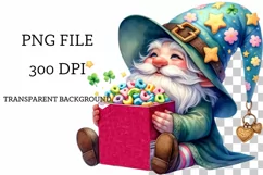 St Patricks Day Gnomes Png, cute gnomes clipart Product Image 2