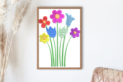 Colorful Garden Flowers Embroidery Design Product Image 2