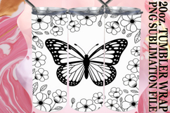 Unique adventures 20oz tumbler wrap, Butterfly Product Image 1