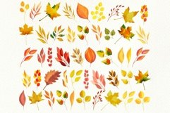 Autumn Watercolor Leaves Clipart PNG Product Image 2