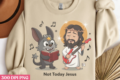 Not Today Jesus PNG, Cute Baphomet Sublimation Product Image 3