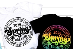Spring Break 2026 SVG PNG | Retro Summer Beach Family Shirt Product Image 2