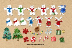 Christmas Animals Clipart, winter animal clipart Product Image 3