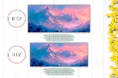 Art Mountains Mug Wrap Design, Landscape Mug Sublimation Product Image 2