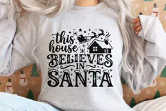 This House Believes In Santa Svg, Family Christmas Svg. Product Image 3