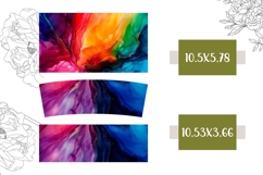 Fluid Art Tumbler Sublimation, Colorful 40 Oz Tumbler PNG Product Image 2