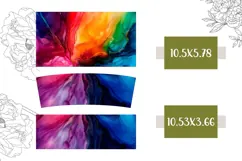 Fluid Art Tumbler Sublimation, Colorful 40 Oz Tumbler PNG Product Image 2
