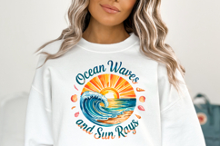 Ocean Waves and Sun rays Svg | Shirt Svg Product Image 1