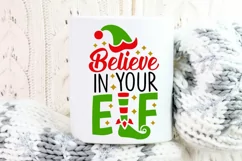 Believe in your Elf Svg, Christmas Elf Svg, Elf Hat Svg. Product Image 4