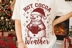 Hot Cocoa Weather Png, Winter Snowman Png, Christmas Png. Product Image 2