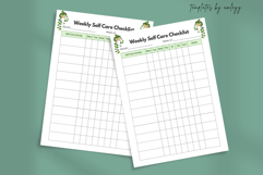 Weekly Self-Care Checklist Planner | Mental Health &amp; Wellnes Product Image 5