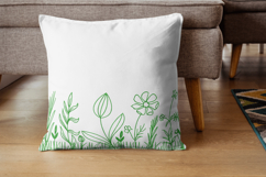 Green Meadow Floral Border Embroidery Design Product Image 2