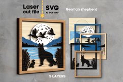 German Shepherd Dog SVG Laser cut file for Glowforge Product Image 2