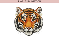 Tiger Head PNG | Detailed Tiger Face Illustration | Wildlife Product Image 3