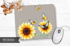 Artistic Floral Art Mouse Pad PNG Design Product Image 1