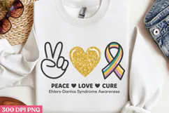 Peace Love Cure PNG, Syndrome Sublimation PNG Product Image 3