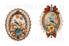 Tags, Flowers, Label, Ephemera, PNG, Junk Journal, clipart Product Image 2