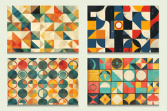 Retro Geometric Shapes Cutting Boards sublimation Design Product Image 2