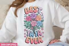 Best yaya ever PNG, Mothers Day Sublimation PNG Product Image 1