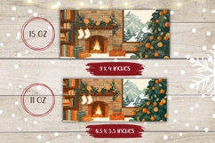 Cartoon Christmas Fireplace Mug, Christmas Tree Mug Product Image 2