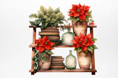 Christmas Houseplants Clipart PNG Product Image 2