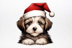 Christmas Peeking Dogs Clipart PNG Product Image 2