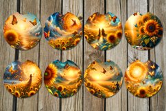 Romantic sunflowers | Car coaster &amp; key chain sublimation Product Image 2