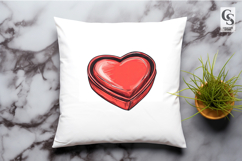 Red Heart Chocolate Box Clipart Sublimation PNG Product Image 3