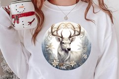 Cute Silver Christmas Watercolor Clipart, Christmas SVG Product Image 2