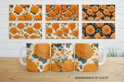 Mug sublimation design with Marigold Flowers Product Image 3