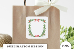 Watercolor Christmas Crest Frame png Product Image 2