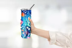 Painting Of Fish In Pond Tumbler Warp Design Product Image 2