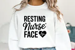 Resting Nurse Face svg | Svg Cut Files | Shirt Svg Product Image 1