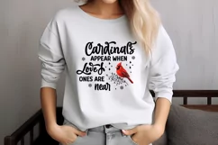 Cardinals appear when loved ones are near SVG Product Image 2