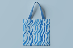 Deep Blue Waves Digital Paper Product Image 2