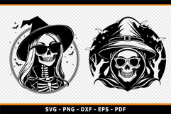 Halloween SVG, Witch SVG, Ghost Faces Clipart SVG Product Image 2