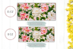 Art Peony Mug Wrap Design, Flowers Mug Sublimation PNG Product Image 2