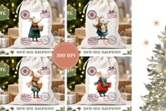 Cute Christmas Mouse Santa Sack, Christmas Santa Sack Design Product Image 2