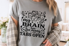 My Brain Has Too Many Tabs Open Svg, Mental Health Svg. Product Image 3