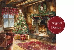 Christmas Tree Tumbler, Watercolor Christmas Tumbler Wrap Product Image 2