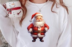 Watercolor Santa Claus Sublimation Clipart, Santa PNG Product Image 2