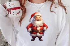 Watercolor Santa Claus Sublimation Clipart, Santa PNG Product Image 2