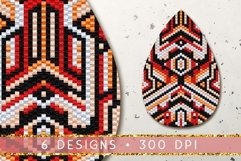 Geometric Red Teardrop Earring Bundle | Sublimation Design 6 Product Image 2