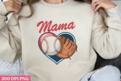 Mama PNG, Baseball Mama Sublimation PNG Product Image 3