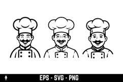 vector avatar of a professional smiling chef Product Image 2