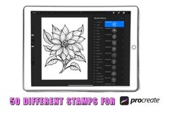 50 Poinsettia Procreate Stamps Brushes Product Image 2