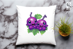 Purple Grapes Clipart Sublimation PNG Product Image 2
