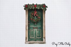 Christmas Door Sublimation Clipart PNG Product Image 1