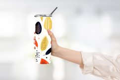 Abstract Shapes And Leaves Tumbler Wrap Sublimation Product Image 2